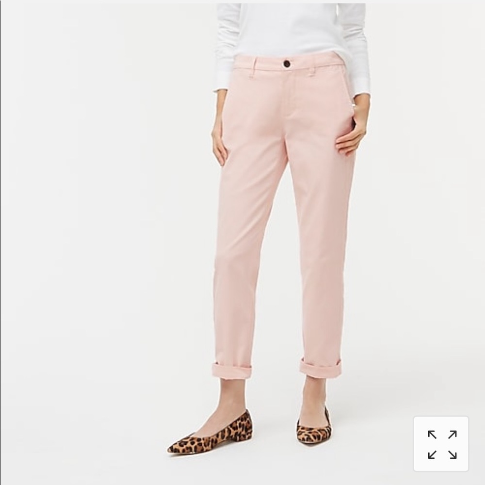 J Crew high rise chino girlfriend pants